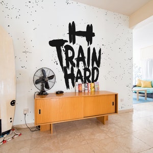 Murale in vinile rimovibile per palestra / Stacca e incolla Carta da parati con motivi motivazionali / Stampa murale motivazionale - Stacca e attacca o Non incollato