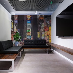 Times Square removable vinyl mural / Peel and stick Times Square pattern wallpaper - Peel & Stick or Non-pasted / Times Square mural print