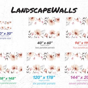 Beige Floral Wall Mural – Removable Peel & Stick Wallpaper image 4