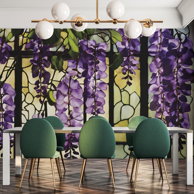 Wisteria Wallpaper - Etsy