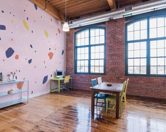 Colorful Terrazzo Mural – Removable Peel and Stick Wallpaper