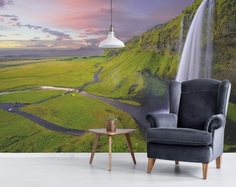 Gulfoss Waterfall Iceland Magic 3D Full Wall Mural Photo Wallpaper Home Dec Kids 