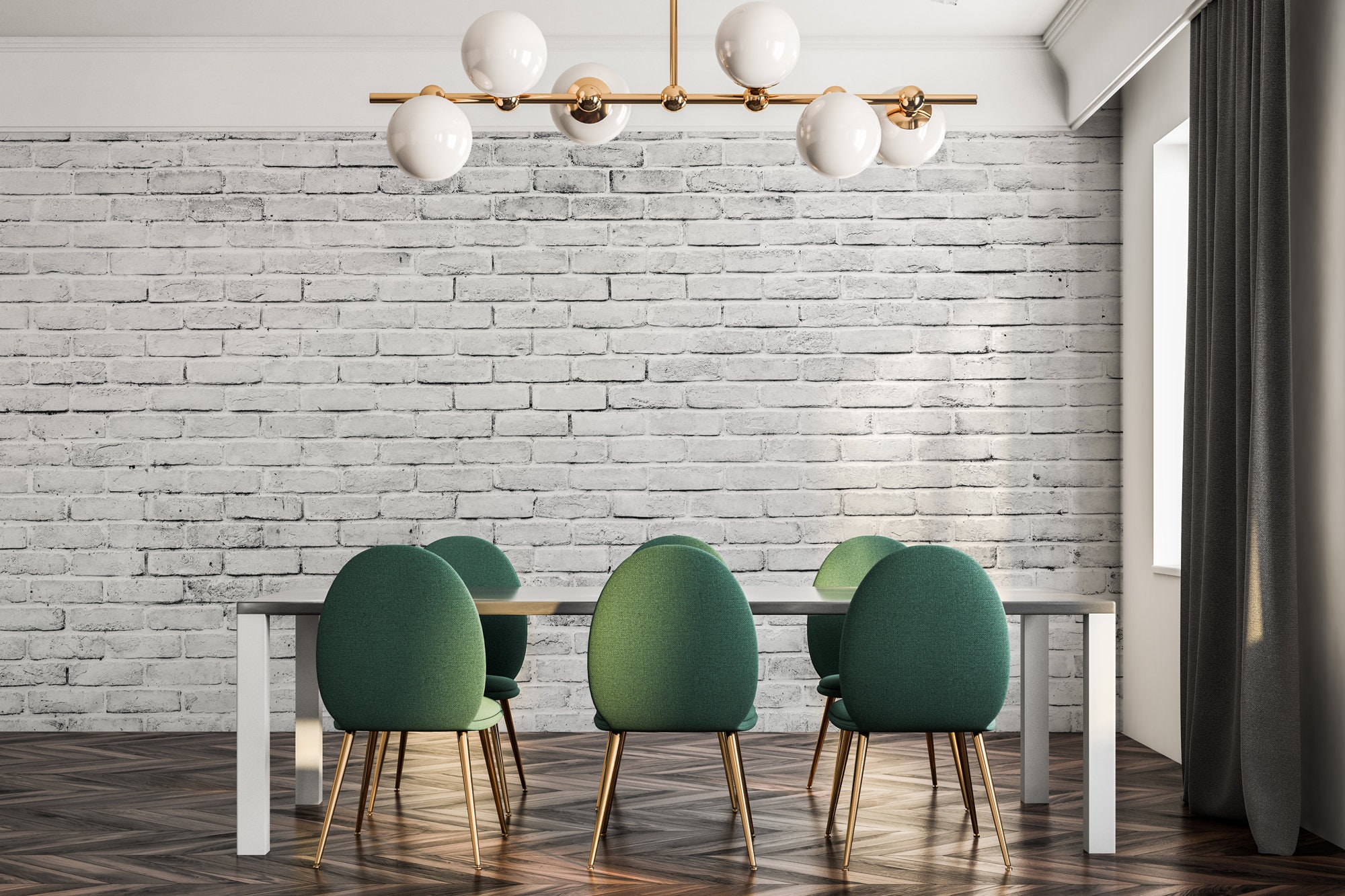 White Brick Wall Vinyl Mural / White Brick Wallpaper / White Etsy