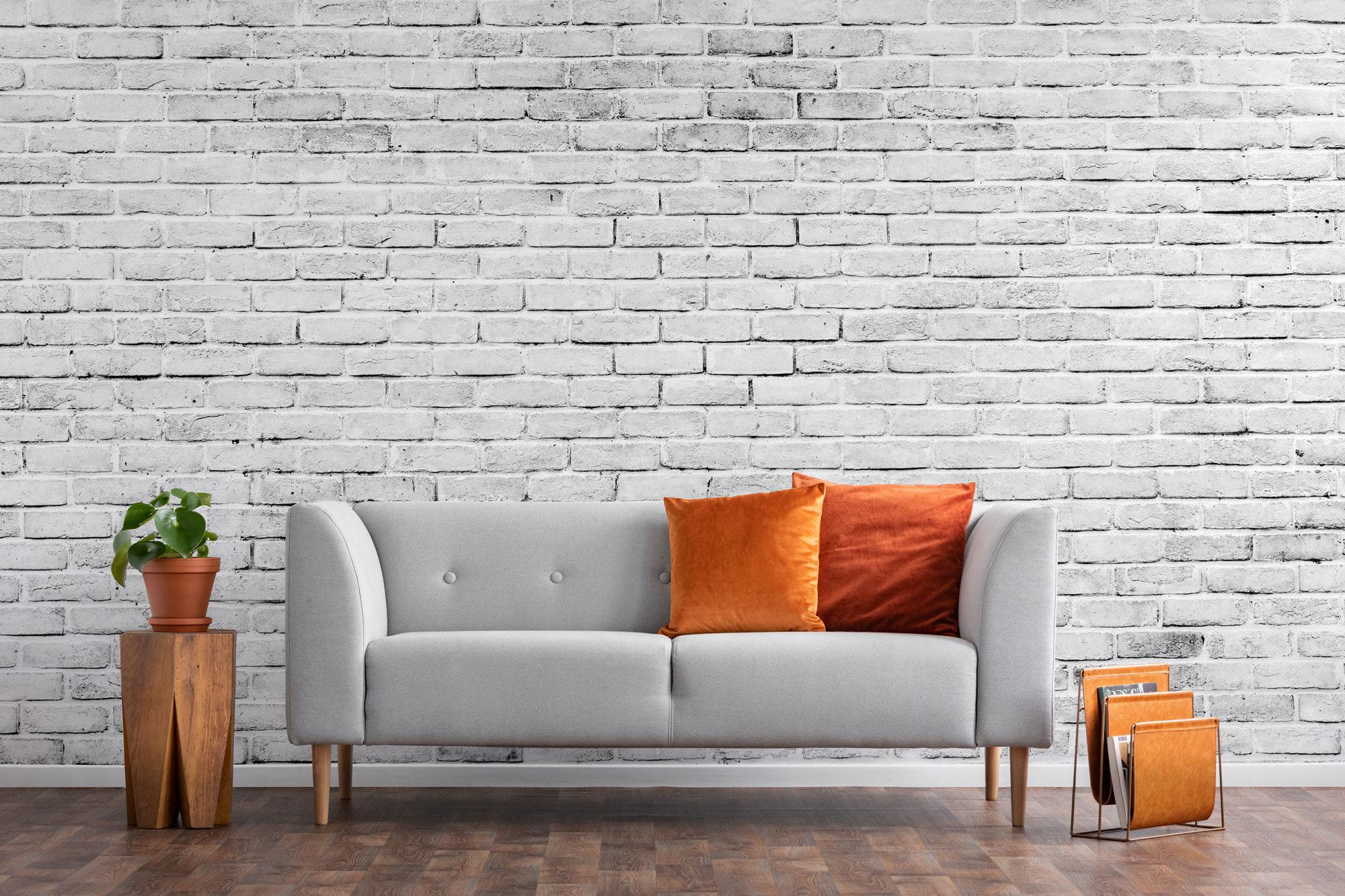 White Brick Wall Mural – Removable Vinyl Wallpaper, Peel and Stick ...
