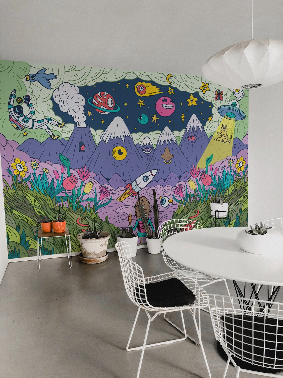 Fantasy Removable Vinyl Mural / Peel and Stick Dream Wallpaper