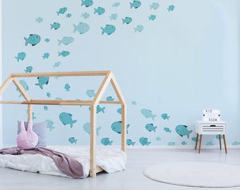 Fish Wall Mural – Nautical Peel and Stick Wallpaper