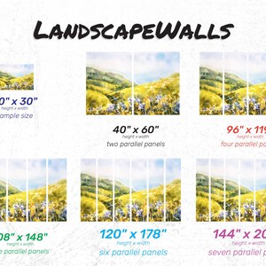 Watercolor Wildflower Field Mural – Peel and Stick Wallpaper image 4