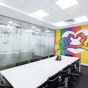 Murale in vinile rimovibile arcobaleno / Carta da parati con motivo Peel and Stick Lgbt / Stampa murale Lgbt - Peel & Stick o Non incollato