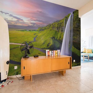Iceland Waterfall Wall Mural – Peel and Stick Vinyl Wallpaper image 2