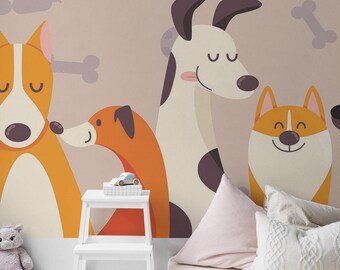 Hundtapet – Skalbar och självhäftande tapet, present till barn