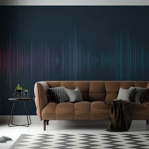 Murale in vinile rimovibile Bold Music / Carta da parati stacca e incolla con motivo Spotify - Stampa murale stacca e incolla o non incollata / Spotify