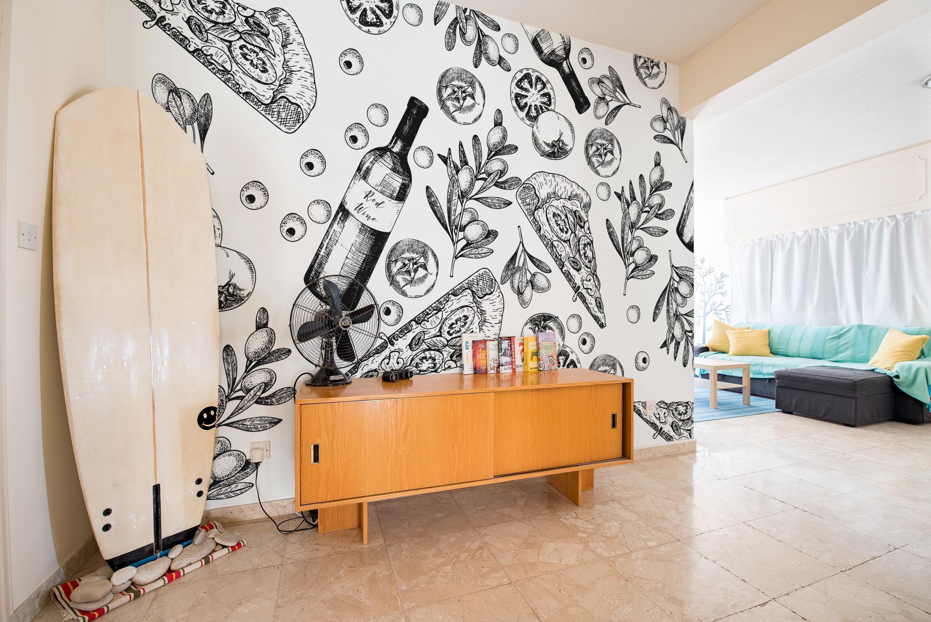 Modern Art 3D Print Wall Mural – Peel And Stick Removable Wall Sticker, Expand Space Illusion, 400x280cm For Living Room, Restaurant, Hotel