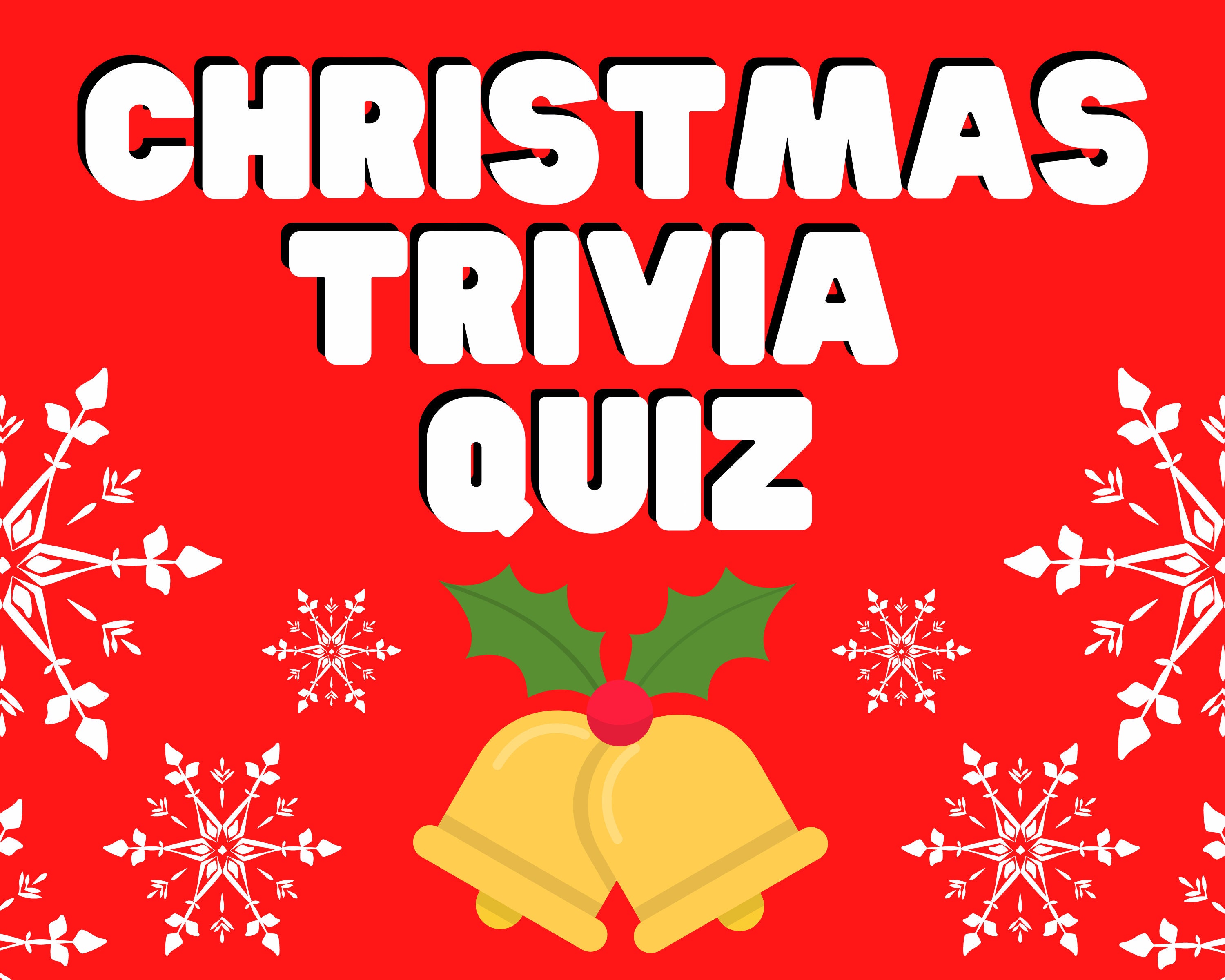 Christmas Trivia Quiz Printable Christmas Quiz Zoom Xmas Etsy Uk