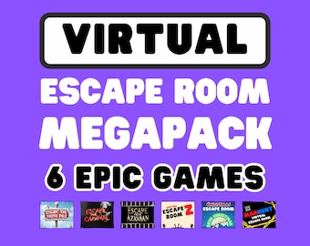 Virtual Escape Room Megapack: 6 Epic Screen-Share Games (Digital Download)