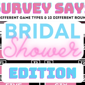 Bridal Shower Family Feud Game: Bachelorette Party (Digital Download)