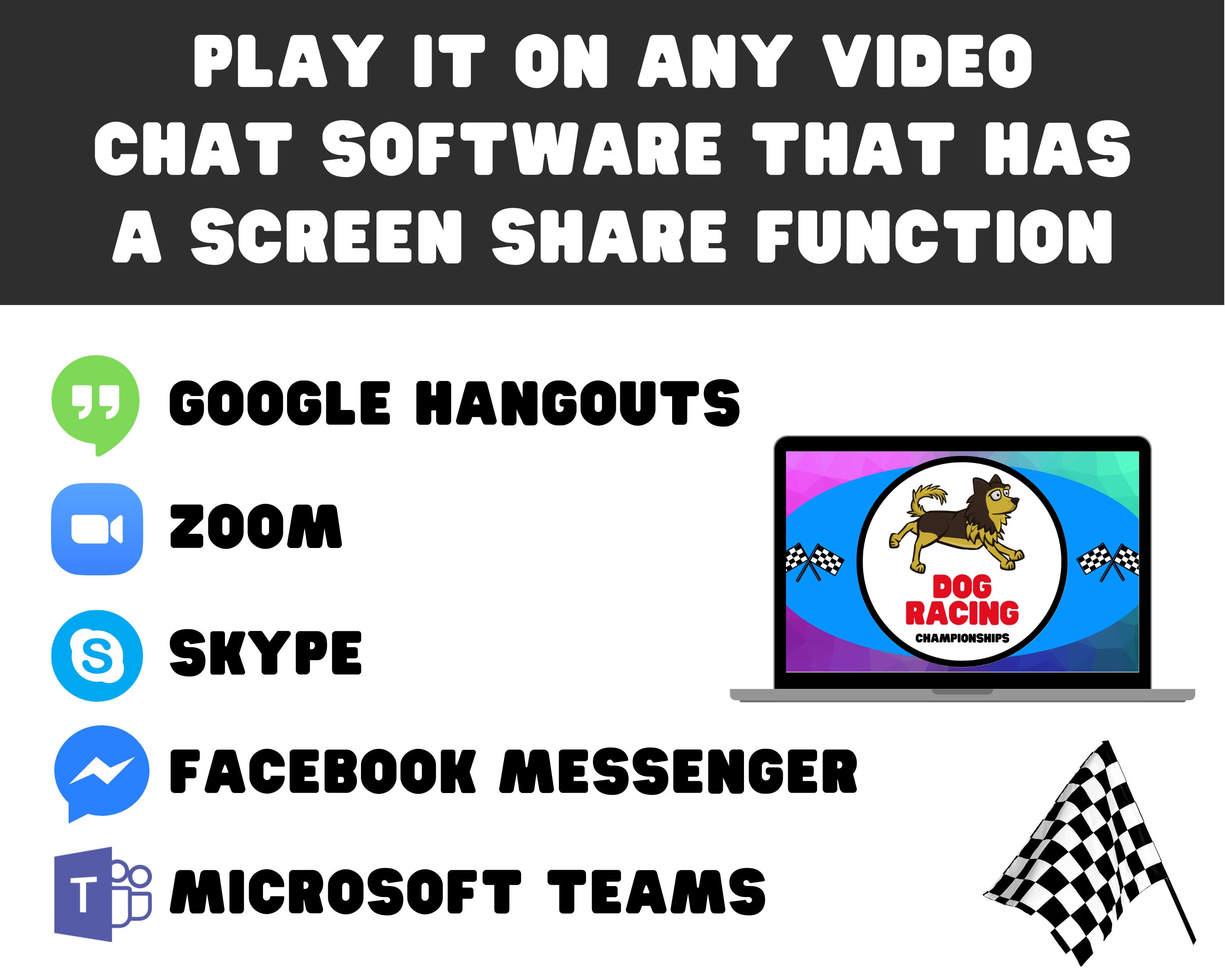 Virtual Party Game Virtual Dog Racing Party Game Ideas Etsy