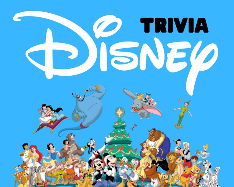 Disney Trivia Quiz Printable Disney Quiz Zoom Quiz Quiz Etsy