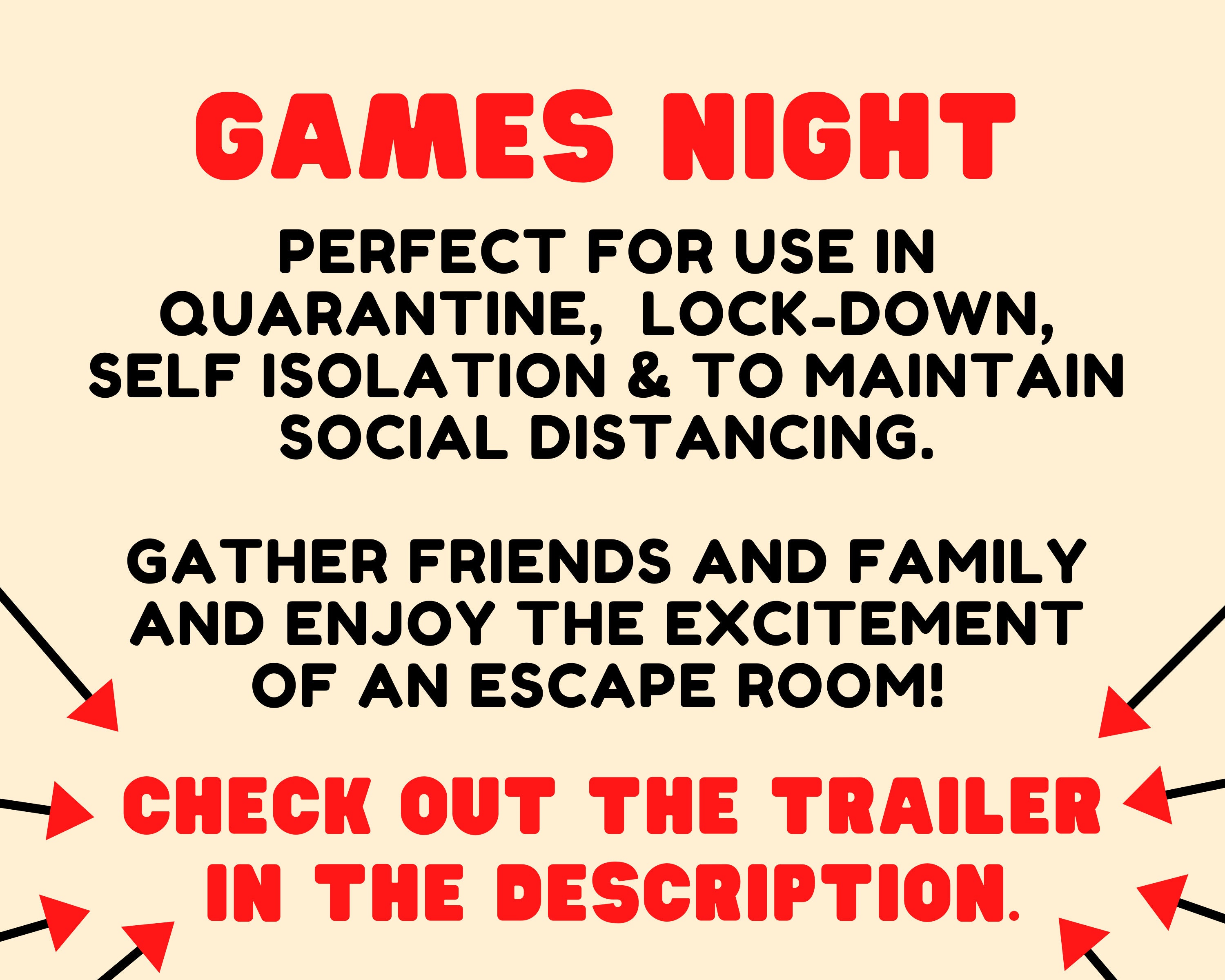 Virtual Escape Room Games Night Lockdown Zoom Screen Share Digital Games Quarantine Fun Stay at