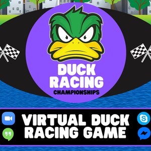 Duck Racing Virtual Family Game - Virtual Party Game - Fun Family Game - Printable Family Game - Zoom Game - Instant Download - Digital Game