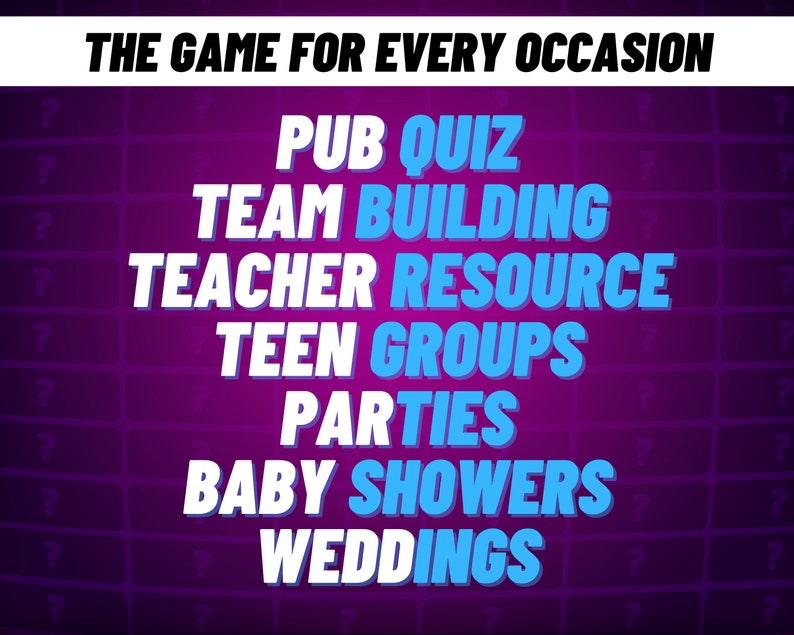 Printable Trivia Quiz Games Night Pub Quiz Lockdown Game Etsy