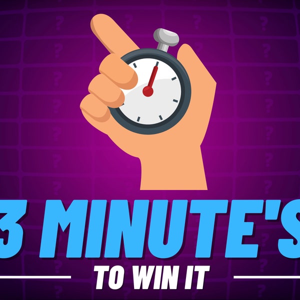 3 Minutes To Win it - Team Building Game - Classroom Game - Couples Game - Family Game - Zoom Game - Game Show - Teen Game - Games for clubs