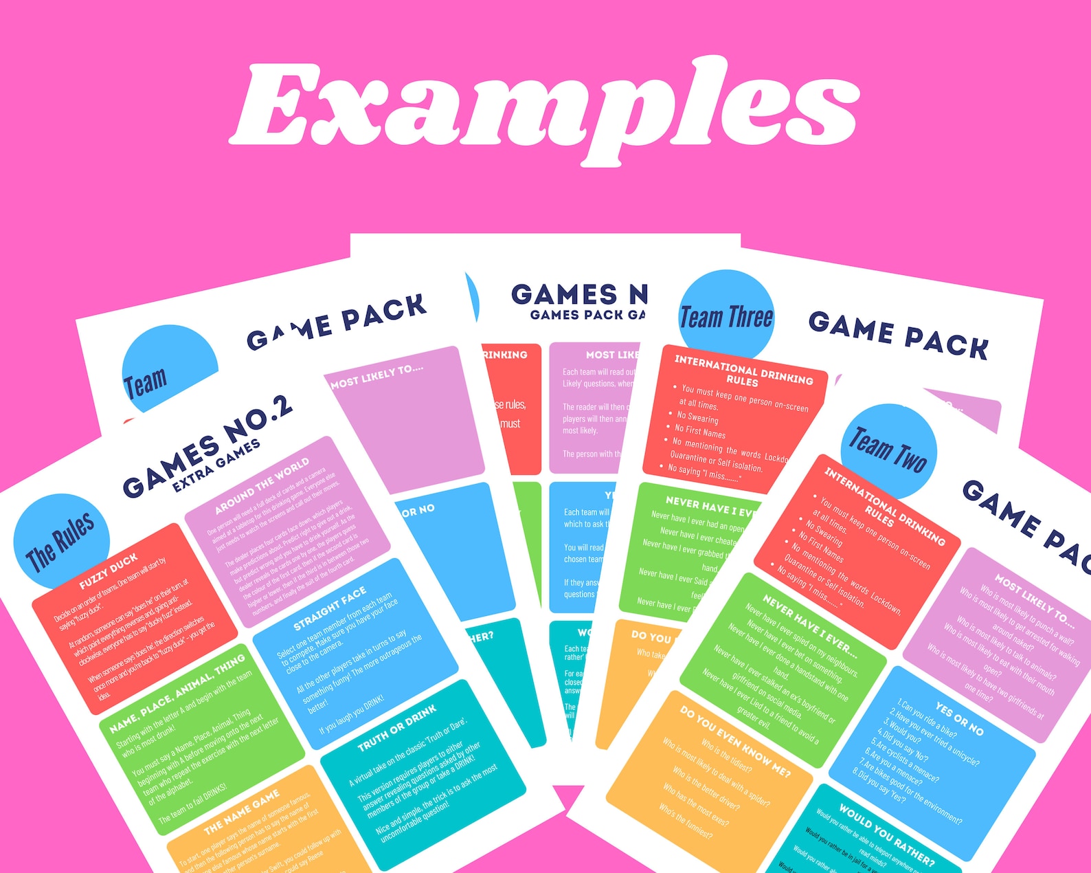 Virtual Printable Drinking Games Lockdown Ideas Printable Etsy