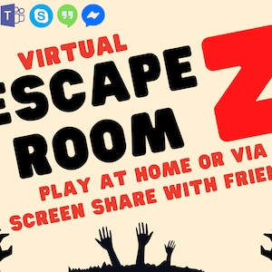 Virtual Halloween Zombie Escape Room: Online Party Game (Digital Download)