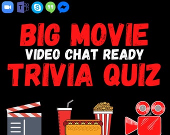 Movie Trivia Quiz - Games Night - Lockdown Quiz - Zoom/Skype Quiz - Quiz Night - Digital Games - Quarantine - Fun Family - Digital Download