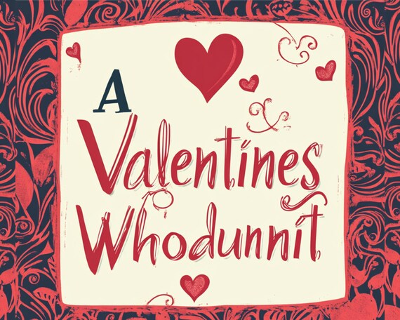 Valentine's Game For Couples - Valentines Whodunit - Murder Mystery Game - Printable Valentine's Game  - Date Night Game - Detective Case