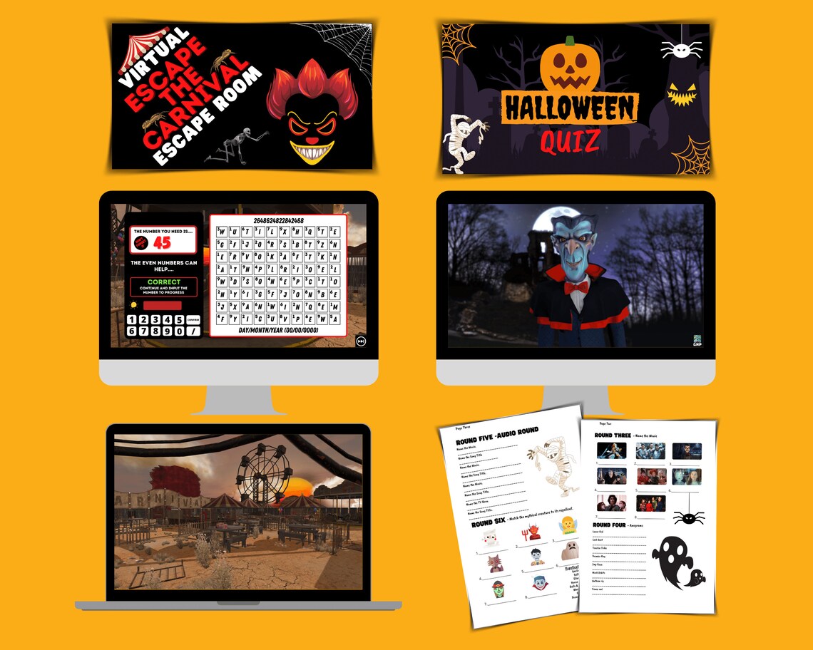 Halloween Games Halloween Party Games Zoom Halloween Games Etsy UK