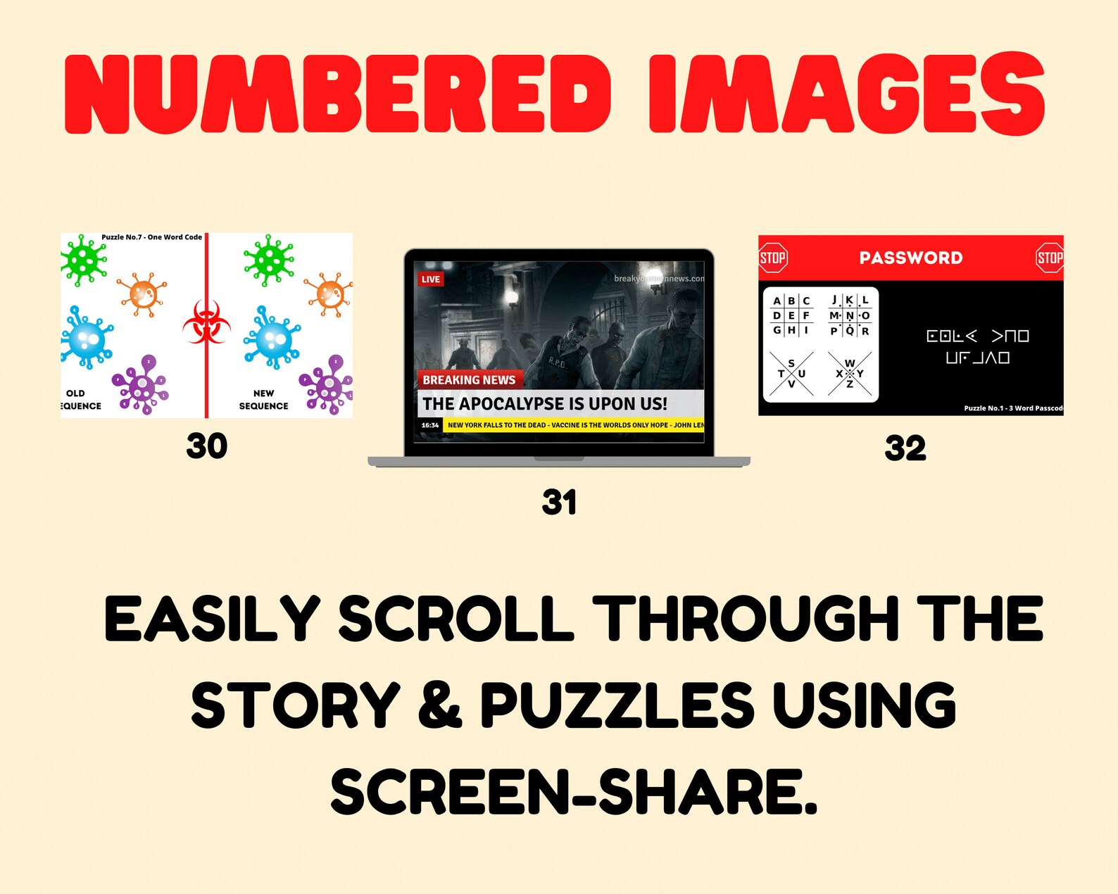 Virtual Escape Room Games Night Lockdown Zoom Screen Share Digital Games Quarantine Fun Stay at