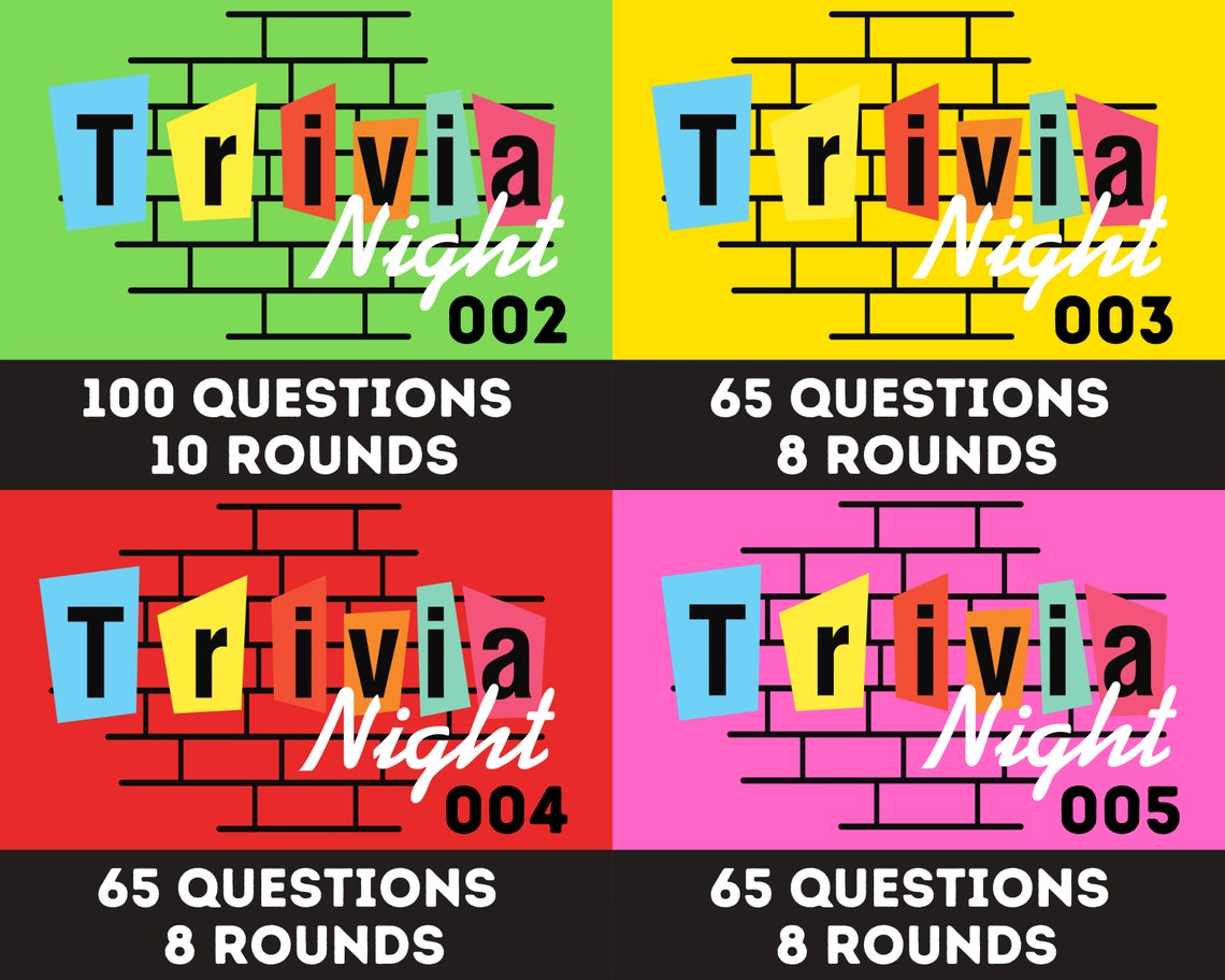 Trivia Quiz Megapack Printable Quiz Virtual Quiz Games - Etsy