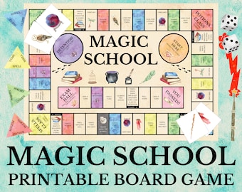 Magic School Board Game: Family Game Night Printable (PDF)
