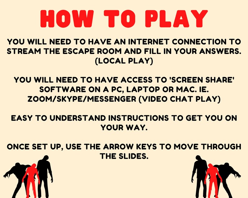 Virtual Escape Room Games Night Lockdown Zoom Screen Share Digital