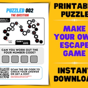 Ready Made Printable Puzzle - Make your own escape room - DIY Escape Game - Printable Puzzle ideas - Puzzles to print for Classroom