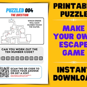 Ready Made Printable Puzzle - Make your own escape room - DIY Escape Game - Printable Puzzle ideas - Puzzles to print for Classroom