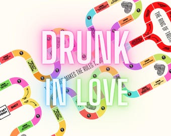 Drunk in Love Printable Board Game: Couples Night, Adult Party (PDF)