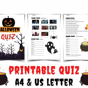 Halloween Trivia Quiz: Video & Printable Game (Digital Download) image 8