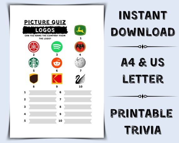 Logo Quiz - Free and Printable Logo Quiz