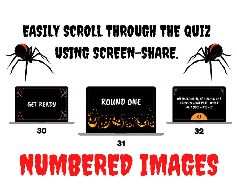 Halloween Trivia Quiz: Video & Printable Game (Digital Download) image 3
