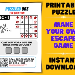 Ready Made Printable Puzzle - Make your own escape room - DIY Escape Game - Printable Puzzle ideas - Puzzles to print for Classroom