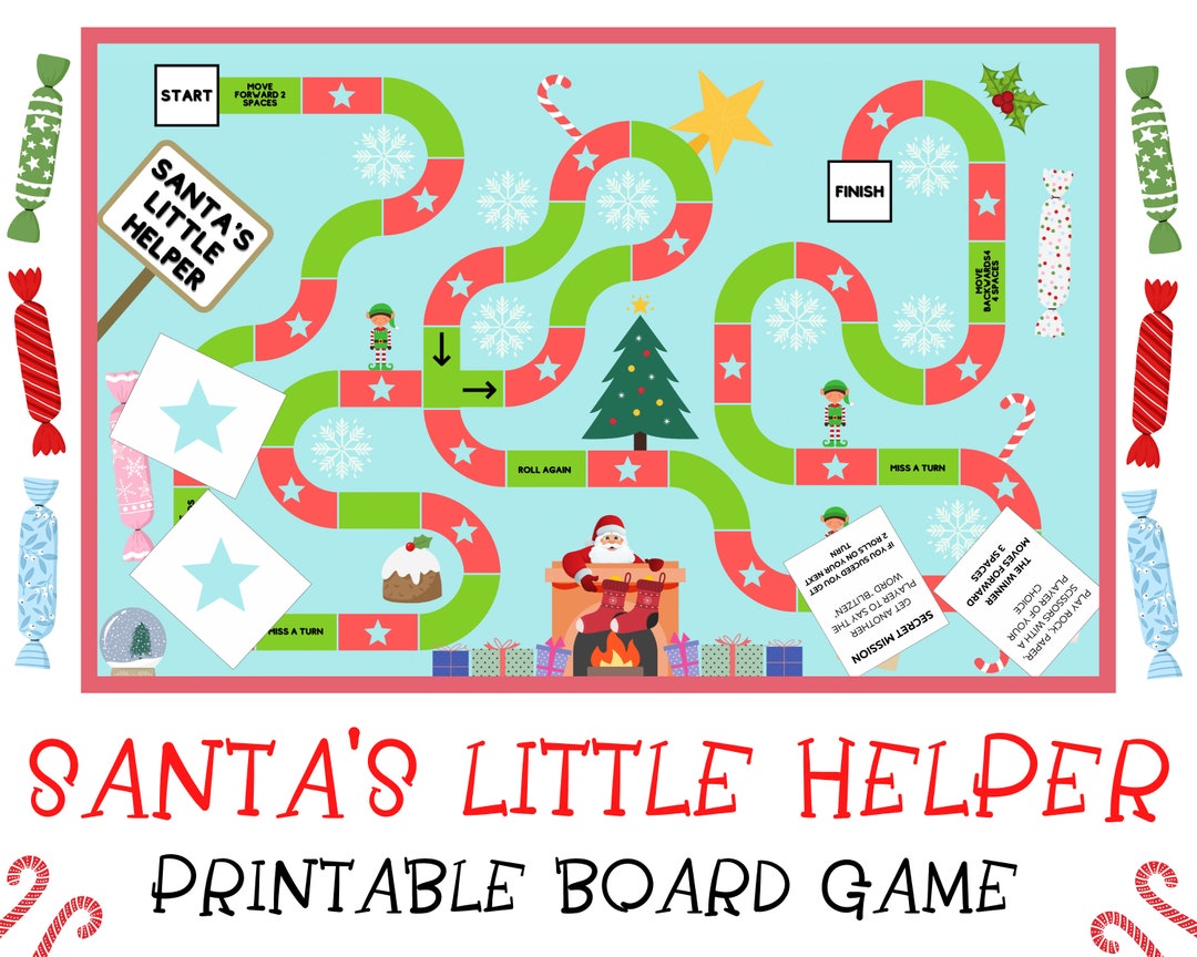 Printable Christmas Board Game Homemade Christmas Board Game Family