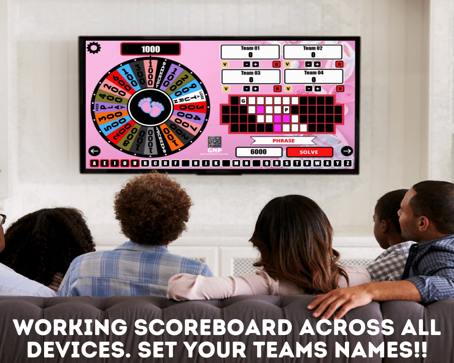 Baby Shower Wheel of Fortune Baby Shower Game Baby Shower Group Game