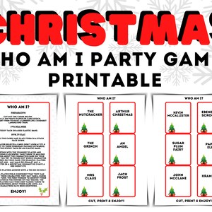 Jogo de cartas de Natal Quem sou eu - Jogos de Natal para crianças - Jogo de festa de Natal - Atividade de Natal - Ideias de Natal para impressão - Diversão instantânea