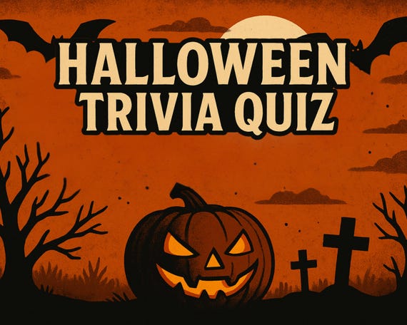 Halloween Trivia Quiz: Video & Printable Game (Digital Download)