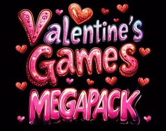 Valentine's Day Games Megapack: Romantic Couples Activity (Digital Download)