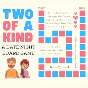 Date Night Couples Game - Printable Board Game - Games For Couples - Printable Couples Game - Couples Party Game - Valentines Activity