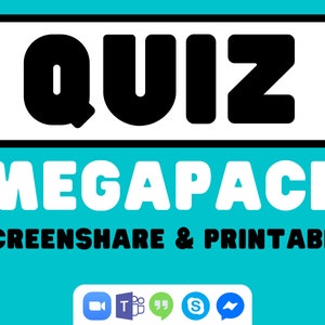 Trivia Quiz MegaPack | Printable Quiz | Virtual Quiz | Games Night | 10 Ready Made Quizzes | Family Trivia Games | Instant Download
