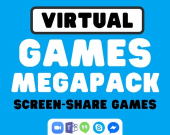 Virtual ScreenShare Games - Quarantine Games Night - Zoom Trivia - Party Games - Virtual Quiz Night - Virtual Escape Room - Fun Family Games
