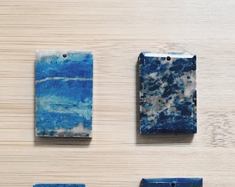 Natural Afghanistan Lapis Lazuli Pendant, Gemstone Unisex Necklace